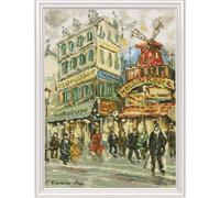 RTO Set punto croce "Moulin Rouge" m461, schema di conteggio, 21x28 cm