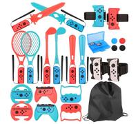 RTop Kit di accessori sportivi 24 in 1 per Nintendo Switch Sport, controller per interruttori Joy-Con, set di accessori per la famiglia compatibile con Nintendo Switch/Nintendo Switch OLED-con borsa