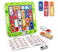 RtottiM Rush Hour Gioco Junior, Giochi da Tavolo Scappa Dagli Ingorghi con 360 livelli, Gioco Di Logica, Jeu de logique, Auto Labirinto Giocattolo, Montessori Legno Giocattoli tra 3 4 5 6 7 8 anni