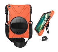 RTQAZWSXE YSJX Anti Drop Shell Pen Slot Shoulder Strap Protective Cover Suitable for iPad Air 13 inch 2024-2025 Universal(Orange (wristband+strap))