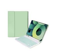 RTQAZWSXE YSJX Keyboard Soft Shell with Pen Slot, Leather Protective Case Suitable for iPad 11th/10th Generation 10.9 Inches Universal(Matcha Green+Keyboard)