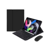 RTQAZWSXE YSJX Keyboard Soft Shell with Pen Slot, Leather Protective Case Suitable for iPad 11th/10th Generation 10.9 Inches Universal(Black+Backlit KB+Mouse)