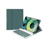 RTQAZWSXE YSJX Keyboard Soft Shell with Pen Slot, Leather Protective Case Suitable for iPad 11th/10th Generation 10.9 Inches Universal(Dark Green+Keyboard)