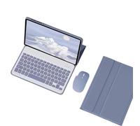 RTQAZWSXE YSJX Keyboard Soft Shell with Pen Slot, Leather Protective Case Suitable for iPad 11th/10th Generation 10.9 Inches Universal(Lavender Grey+Keyboard+Mouse)