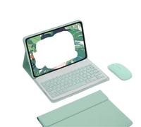 RTQAZWSXE YSJX Keyboard Soft Shell with Pen Slot, Leather Protective Case Suitable for iPad 11th/10th Generation 10.9 Inches Universal(Matcha Green+Keyboard+Mouse)
