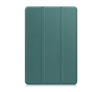 RTQAZWSXE YSJX Triple-foldable Silicone Shell Leather Protective Case Suitable for Redmi Pad SE 8.7 inches 2024(Dark Green)