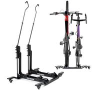RTR BIKES Double Up Supporto Verticale per Biciclette per 2 Bici - Mobile su Ruote - Portata fino a 60kg (2x30kg) ideale per E-Bike e MTB - Risparmio di Spazio 0,5m2 - Senza Foratura - Prodotto