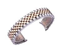 RTRCAGAKKM 13mm 17mm 20mm 21mm Bracciale for orologio Adatto for ROLEX Adatto for Oyster Adatto for Perpetual Datejust Daydate Bracciale Cinturino for orologio(Two Tone Rose Gold,13mm 17mm)