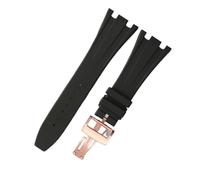 RTRCAGAKKM 28mm Adatto for Audemars e Adatto for Piguet for Royal Oak Offshore AP15400 15703 15703 15706 Cinturino for orologio in silicone da uomo Accessori for cinturini for orologi in gomma(Black R