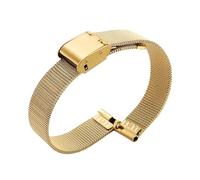 RTRCAGAKKM Adatto for cinturino in acciaio di piccole dimensioni for Armani Adatto for DW Adatto for Longines Adatto for cinturino in maglia for CK 6 8 10 mm(10mm,Gold-Fine Mesh)