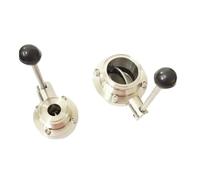 RTRCAGAKKM Adatto for Tubo OD 108 mm 4,25" x valvola di Controllo del Flusso a Farfalla Sanitaria Tri Clamp da 4" in Acciaio Inox SUS 304 for la Produzione di Birra in casa