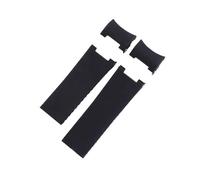 RTRCAGAKKM Adatto for Ulysse Adatto for Nardin Cinturino in gomma siliconica 263 Adatto for DIVER Cinturino con estremità curva 22mm Cinturino impermeabile for orologi(Black-No buckle)