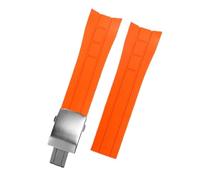 RTRCAGAKKM Cinturino for orologio con estremità curva adatto for cinturino for orologio for Mido M005 in gomma M005 arancione M005430a adatto for Citizen adatto for Blue Angel in silicone 22 23mm brac