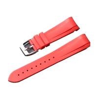 RTRCAGAKKM Cinturino for orologio in gomma con estremità curva da 22 mm adatto for Tudor Black Bay, cinturino orologio for Pelagos(Red tang)