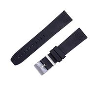 RTRCAGAKKM Cinturino for orologio in silicone morbido in gomma da 20 mm 22 mm e 24 mm, otto colori, adatto for Breitling, adatto for Superocean, adatto for Navitimer Avenger.(Black-silver,24mm)