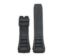 RTRCAGAKKM Cinturino in gomma da 25 mm-20 mm adatto for Richard Fit For Mille RM011 Series Bracciale con cinturino da uomo stile vite(Black-No buckle)