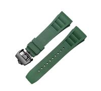 RTRCAGAKKM Cinturino in gomma da 25 mm-20 mm adatto for Richard Fit For Mille RM011 Series Bracciale con cinturino da uomo stile vite(Green-black)