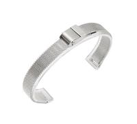 RTRCAGAKKM For 6mm 8mm 10mm 12mm 14mm 16mm Cinturino for orologio in acciaio inossidabile Cinturino for orologio in ceramica Donna Bracciale a maglia in oro rosa(A silver,8mm)