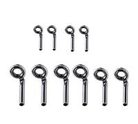 RTRTGS 10Pcs Linea di pesca Spinning Guide Occhi Anelli Canna da Pesca Punta Kit di riparazione Canna da Pesca Guida,Punta di Pesca Forniture per Acqua Salata Acqua（5 misure,2 ciascuna）