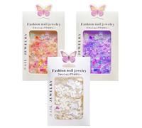 RTRTGS 150 decorazioni per unghie con strass, incantevoli accessori per nail art, cuori rosa, fiocchi, forme delfini, utilizzati per decorazioni nail art, custodie per telefoni fai da te, ecc.