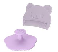 RTRTGS 2 pcs Spazzola per Bambini in Silicone, Set Pettine e Spazzola Neonato,Spazzola per Massaggio in Silicone, Pettine Crosta Lattea Neonato Adatto a Neonati e Bambini