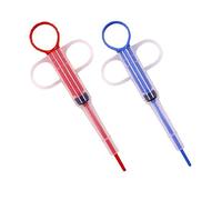 RTRTGS 2 Pezzi Sparapillole per Gatti Riutilizzabile Sparapillole Gatto Sicuro Efficace Animali Domestici Siringa con Punta in Silicone per Pillole/Liquido/Capsula