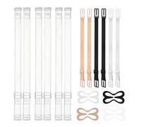 RTRTGS 3 pezzi di reggiseno clip +4 pezzi di reggiseno clip + 3 paia di reggiseno trasparente invisibile signore antiscivolo clip reggiseno regolabile per la schiena antiscivolo elasticizzato