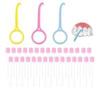 RTRTGS 3 Pezzi di Strumenti di Rimozione Allineatore per Apparecchi,30 Pezzi Monouso Spugnette per la Pulizia Della Bocca, Ortodontici Invisibili Estrattore di Apparecchi Ortodontici Strumento