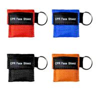 RTRTGS 4 PCS Maschera di respirazione Portachiavi CPR Face Shield di Primo Soccorso Maschere respiratorie per Adulti e Bambini, Panno di Emergenza per Il Primo Soccorso o addestramento AED