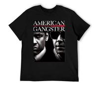 RTRTRwtuW American Gangster Shirt Denzel Crowe Cotton Black Cult Movie