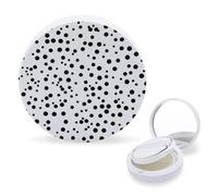 RTSEBVN Cuscino d'aria per spugnette da trucco, portatile, con stampa a pois bianchi e neri, ricaricabile, per fondotinta liquido fatto in casa, BB cream, stile, taglia unica
