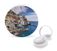 RTSEBVN Cuscino d'aria per spugnette per il trucco, portatile, motivo Cinque Terre, con stampa di paesaggi, ricaricabile, per fondotinta liquido fatto in casa, BB Cream, stile, taglia unica, aria