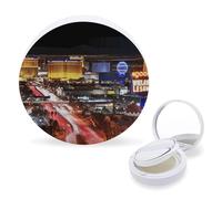 RTSEBVN Cuscino d'aria per spugnette per trucco, portatile, con stampa di città notturna di Las Vegas, ricaricabile, per fondotinta liquido fatto in casa, BB Cream, stile, taglia unica, aria