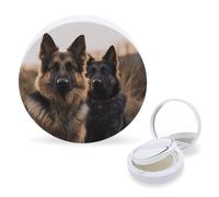 RTSEBVN Cuscino d'aria per spugnette per trucco, portatile, con stampa di pastore tedesco, contenitore ricaricabile per cipria per il corpo, per fondotinta liquido fatto in casa, BB Cream, stile