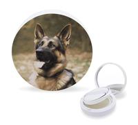 RTSEBVN Cuscino d'aria per spugnette per trucco, portatile, con stampa di pastore tedesco, contenitore ricaricabile per cipria per il corpo, per fondotinta liquido fatto in casa, BB Cream, stile