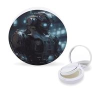 RTSEBVN Cuscino d'aria per spugnette per trucco, portatile, futuro, con stampa di robot, ricaricabile, per fondotinta liquido fatto in casa, BB cream, stile, taglia unica, cuscino d'aria