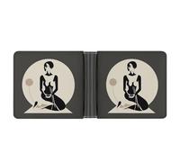 RTSEBVN Porta carte di credito sottile in pelle personalizzata San Valentino a forma di cuore fermasoldi regali portafoglio per uomo donna, Illustrazione Elegante, Taglia unica, Moderno
