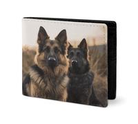 RTSEBVN Portafoglio carino in twill di pelle porta carte Fashio animale pastore tedesco stampa piccolo portafoglio adatto per viaggi quotidiani, stile, taglia unica, portafoglio in pelle twill