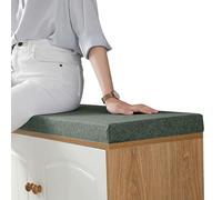 RTSFKFS 5cm Spessore Cuscino Panca 120x40 100x40 80x40 140x40 60x40 90x50 in Lino di Cotone Cuscini for Panchina da Birra for Sagre, Giardino, Feste all’Aperto, Antiscivolo(Grigio scuro,40x100x5cm)