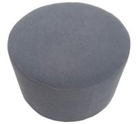 RTSFKFS Copertura Estensibile per Pouf Rotondo, Copri Poggiapiedi Universale per Ottomano con Base Elastico in Taglie S, M, L, XL per Decorazione Modern(Grigio chiaro,XL(Dia:90-105cm))