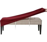 RTSFKFS Copri Panca for Panca da Pranzo, Copertura for Panchina in Elastica Spandex Elasticizzato Velluto Ottomana Copertura Fodera for Panca da Sala da Pranzo(Wine Red)