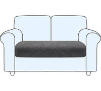 RTSFKFS Coprisedile for Divano, Copriseduta Divano Elasticizzato, Alta qualità Cuscino Protezione Divano Sedile Lavabile(Grigio Scuro,Large2-Seater)