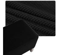 RTSFKFS S-XXXL Copri Pouf Rettangolare 90×70, 100×60, 120×60, 80×60, Fodera for Poggiapiedi Allungabile Ottomana sgabello, Dimmi la taglia che ti serve e la personalizzeremo for te(Nero,95x175cm)