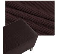 RTSFKFS S-XXXL Copri Pouf Rettangolare 90×70, 100×60, 120×60, 80×60, Fodera for Poggiapiedi Allungabile Ottomana sgabello, Dimmi la taglia che ti serve e la personalizzeremo for te(Marrone,60x110cm)
