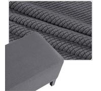 RTSFKFS S-XXXL Copri Pouf Rettangolare 90×70, 100×60, 120×60, 80×60, Fodera for Poggiapiedi Allungabile Ottomana sgabello, Dimmi la taglia che ti serve e la personalizzeremo for te(Dark-Gray,60x80cm)