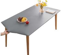 RTSFKFS Tovaglia Impermeabile Lavabile Bordo Elastico in Vinile Formato Quadrato e Rettangolare Antimacchia for Cucina, Sala da Pranzo, Giardino, Feste, Interno ed Esterno(Grigio,60x60cm/24x24in)