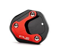 RTSMD Cavalletto Laterale CNC Per Moto, Piastra Allargata, Appoggio Per Piede, Per CFMOTO 450NK 450CLC 450SR 2023-2024, Base Antiscivolo Moto Cuscino Staffa Piede(Rosso 1)