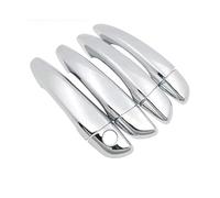 RTSMD Copertura E Finitura Per Maniglia Esterna Auto Per Vauxhall Per Combo 2019~2024 - Gusci Protettivi Decorativi Per Maniglie Maniglia Laterale Esterna(Argento,pulsante 0)