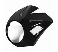 RTSMD Cupolino Anteriore Per Moto Per BMW R18 Classic 2020-2024, Con Supporto Per Faro Anteriore Cupolino Parabrezza(Nero fumo)