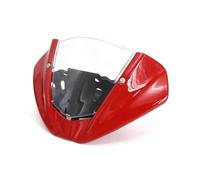 RTSMD Parabrezza Per Moto, Deflettori Antivento, Protezione Per Ducati Monster 937 MONSTER 950 2021-2024, Parabrezza Anteriore Cupolino Parabrezza(Rosso Chiaro)